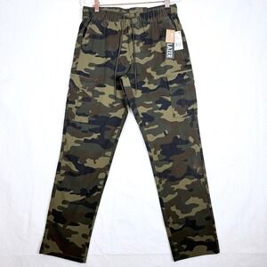 Lazer Cargo Pants Mens Small Olive Camo Drawstring Utility Tactical NWT Cotton
